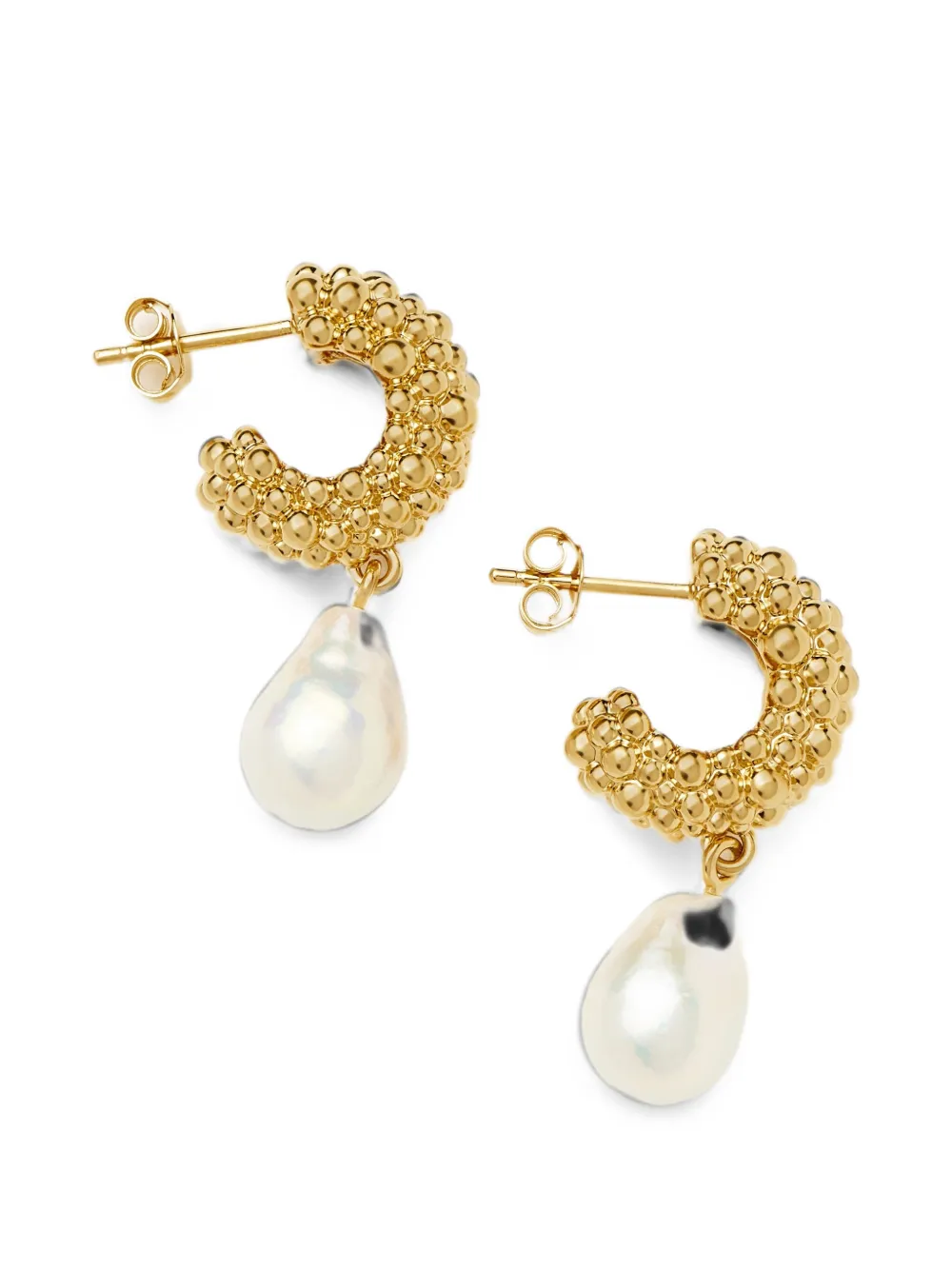 Missoma Baya pearl-embellished hoop earrings - Oro