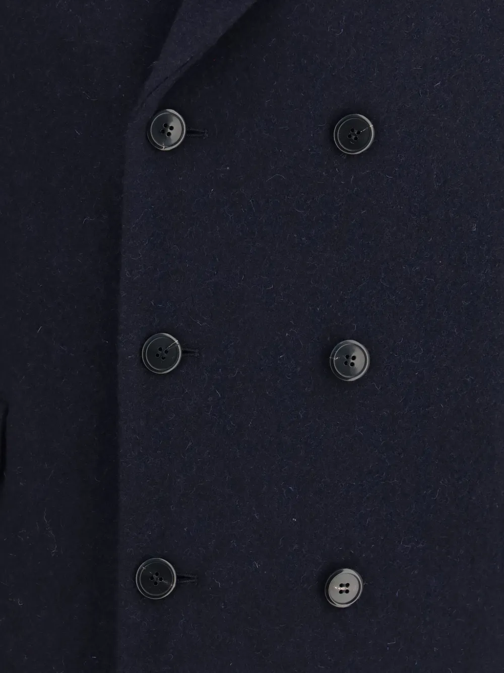 Prada double-breasted wool coat Blauw