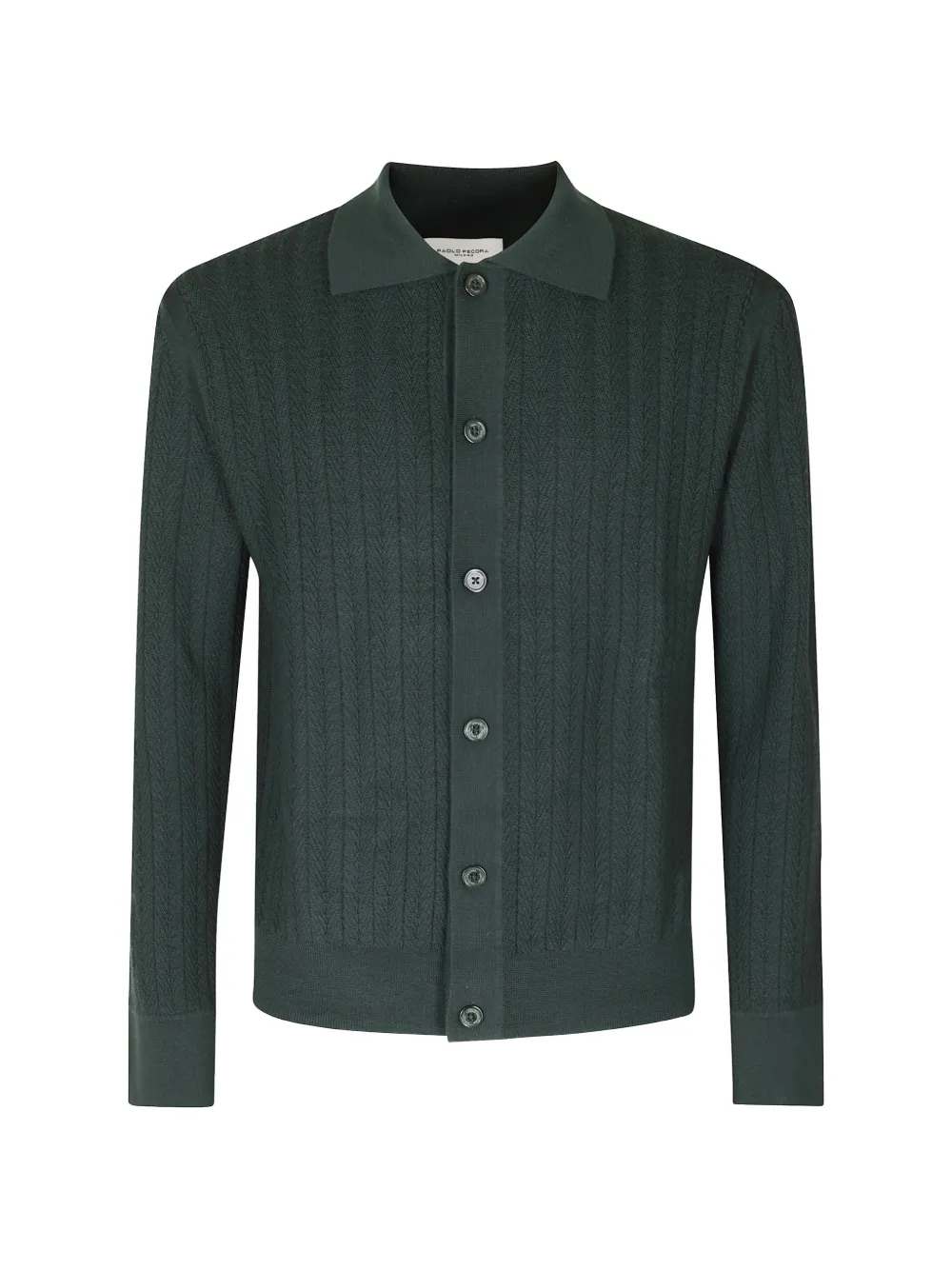 Paolo Pecora long-sleeve wool cardigan Groen