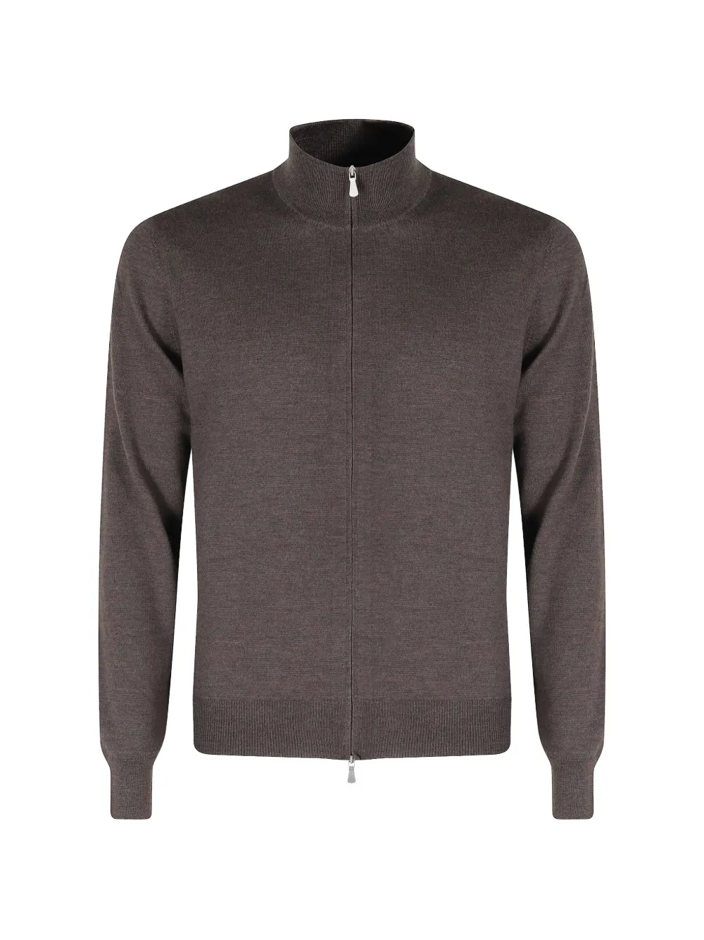 Tagliatore zip-up knitted cardigan - Marrone
