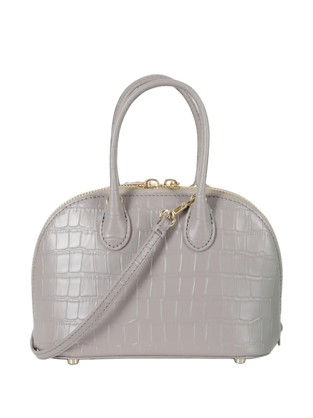Self-Portrait embossed leather grey mini bag Grijs
