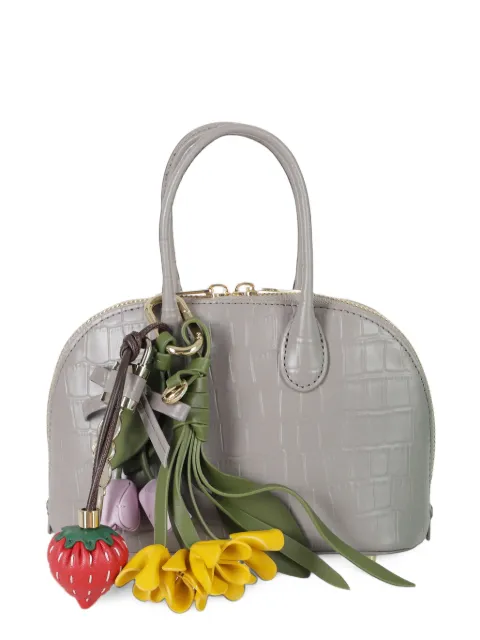 Self-Portrait embossed leather grey mini bag