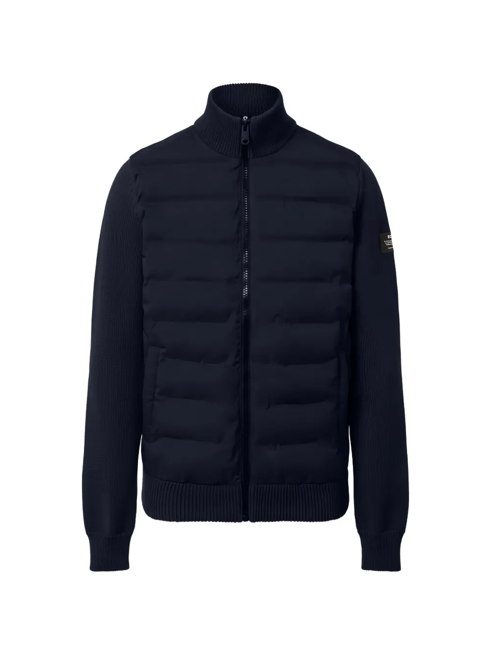 Ecoalf quilted panel-knit jacket - Blau