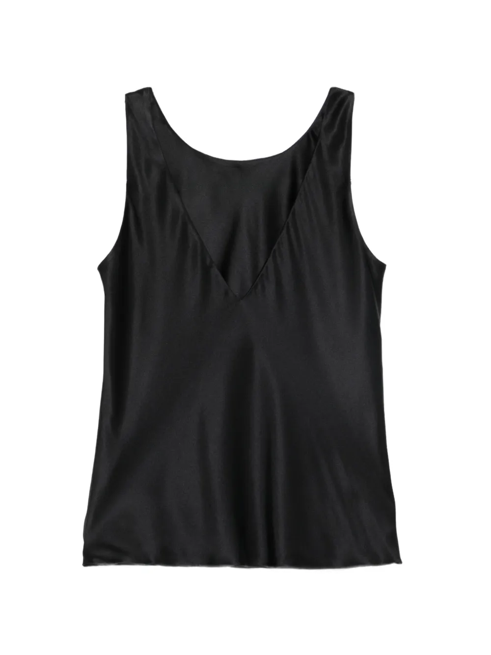 STYLAND V-back sleeveless top Zwart