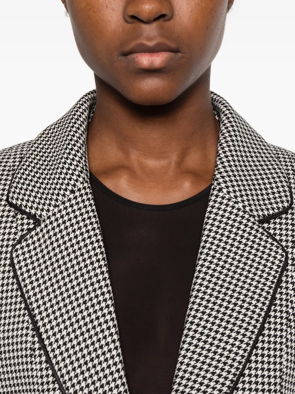 STYLAND Blazer met pied-de-poule print Wit