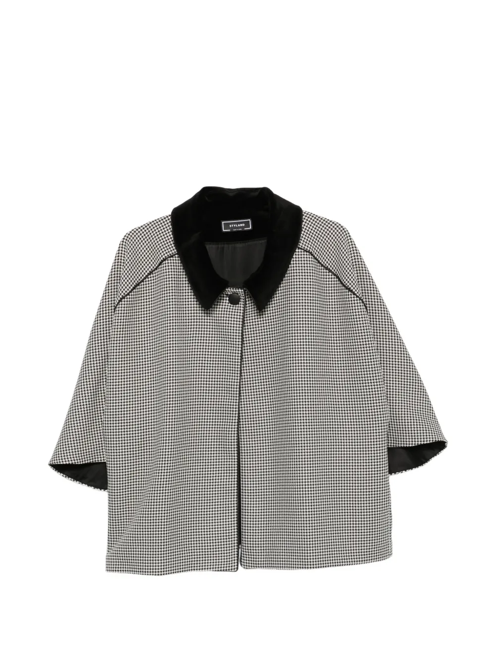 STYLAND houndstooth-pattern coat - Neutrals