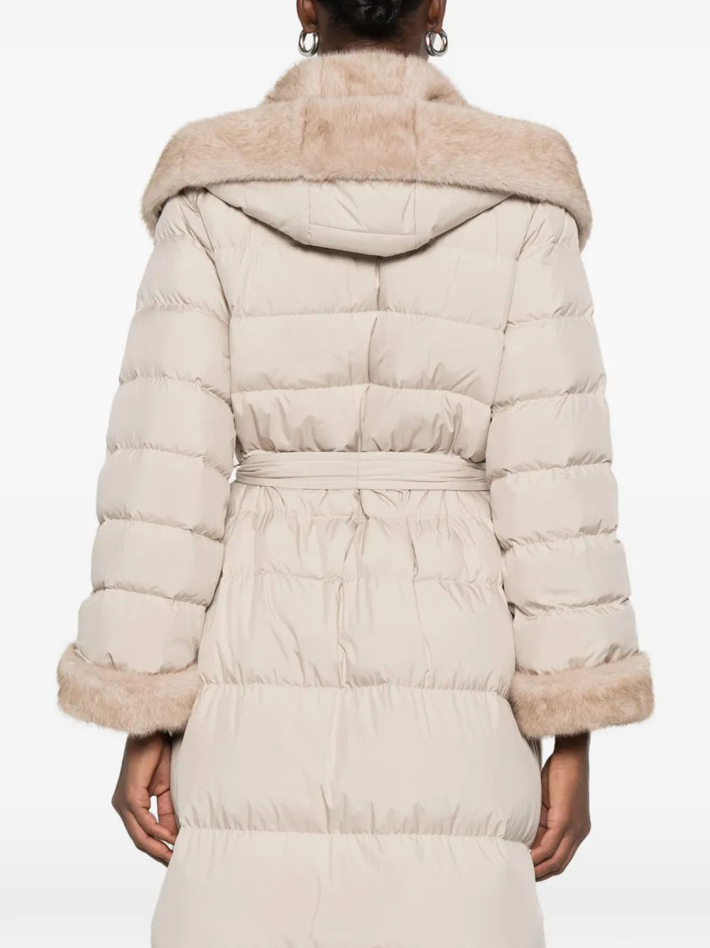 Antonelli Fenicia quilted hooded coat Beige