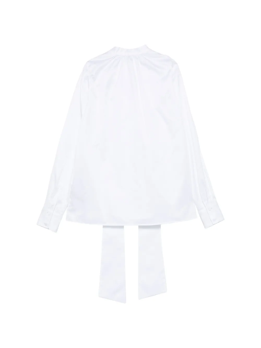 STYLAND pussy-bow poplin blouse Wit