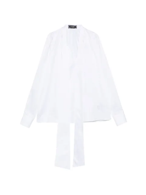 STYLAND pussy-bow poplin blouse