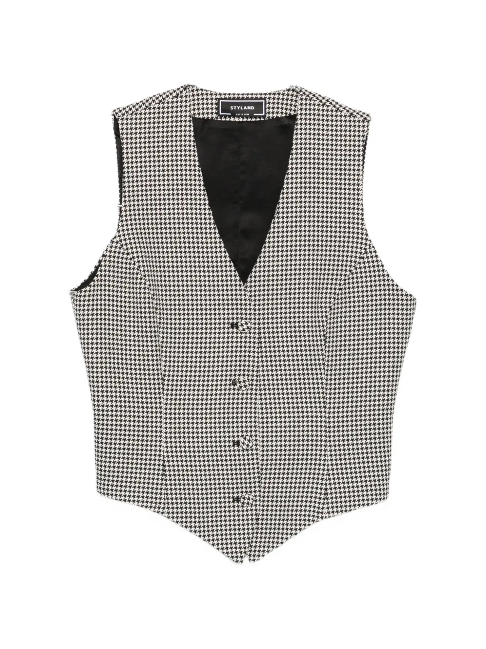 STYLAND houndstooth-pattern waistcoat - Tons neutres STYLAND houndstooth-pattern waistcoat - Tons neutres