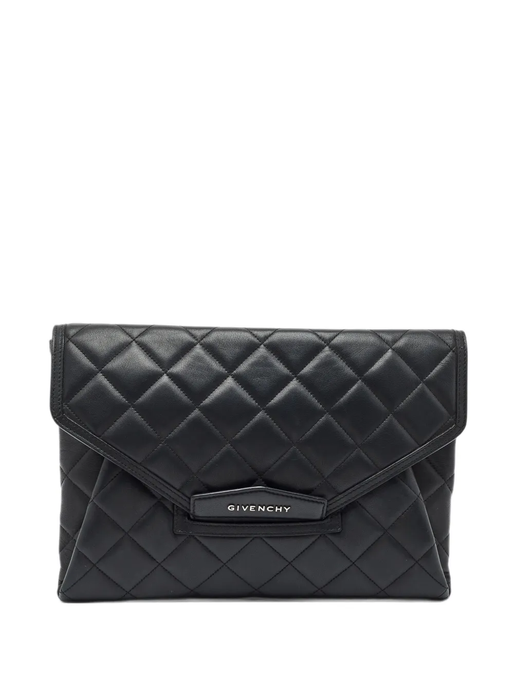 Givenchy Pre-Owned Antigona quilted clutch bag - Nero