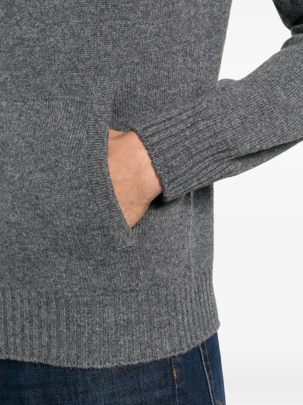 Gran Sasso zip-up cardigan Grijs
