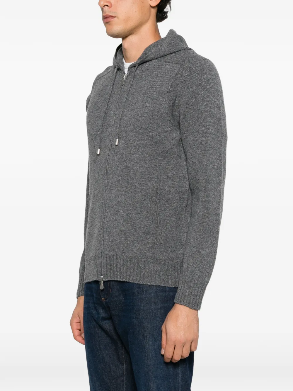 Gran Sasso zip-up cardigan Grijs