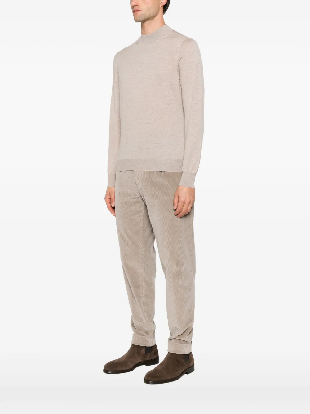 Gran Sasso mock-neck sweater Beige