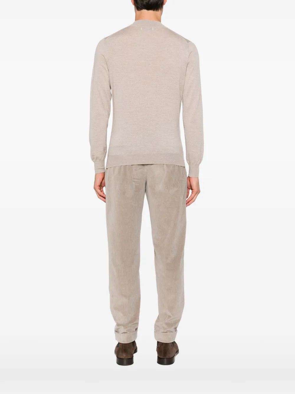 Gran Sasso mock-neck sweater Beige