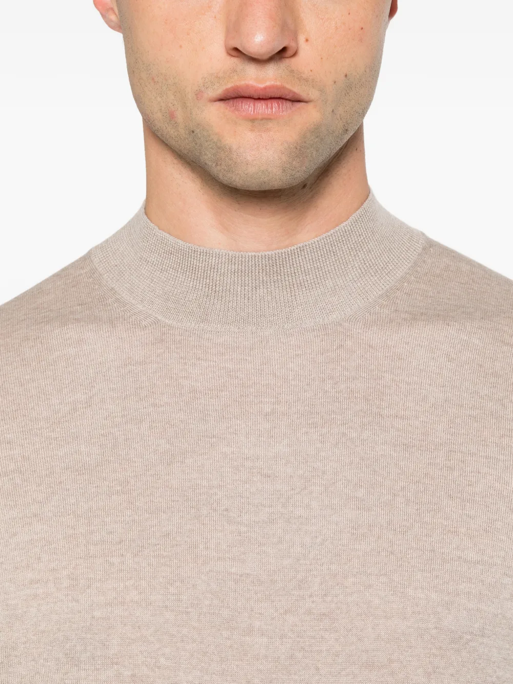 Gran Sasso mock-neck sweater Beige
