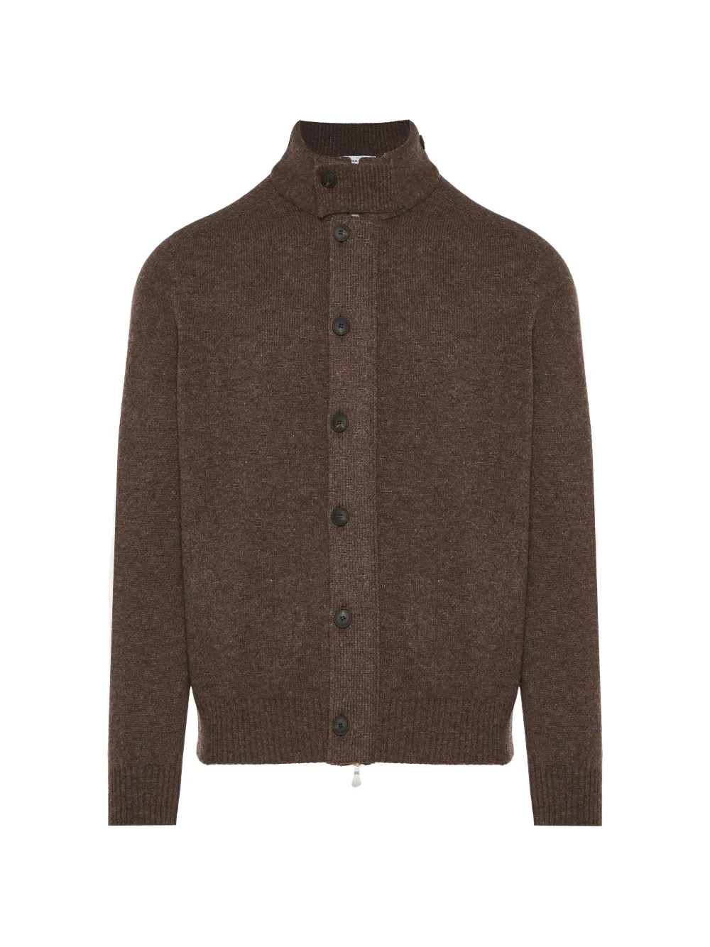 Gran Sasso button-fastening high-neck cardigan - Brown