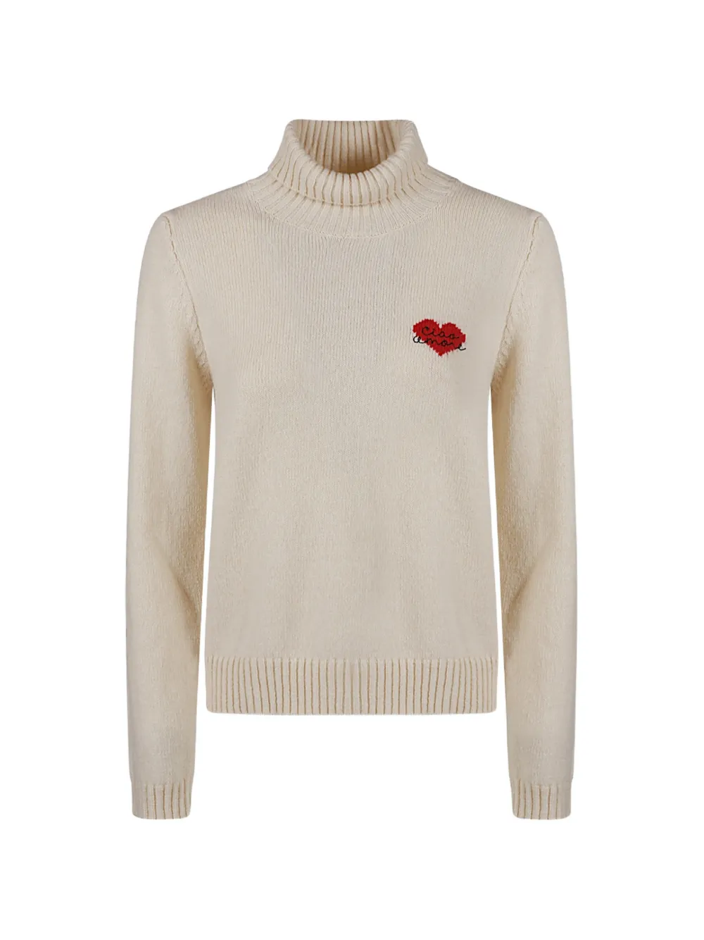 Giada Benincasa Heartbeat Rollkragenpullover - Weiß