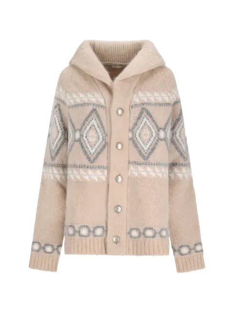 Borgo Asolo Rombi intarsia-knit shawl-collar jacket