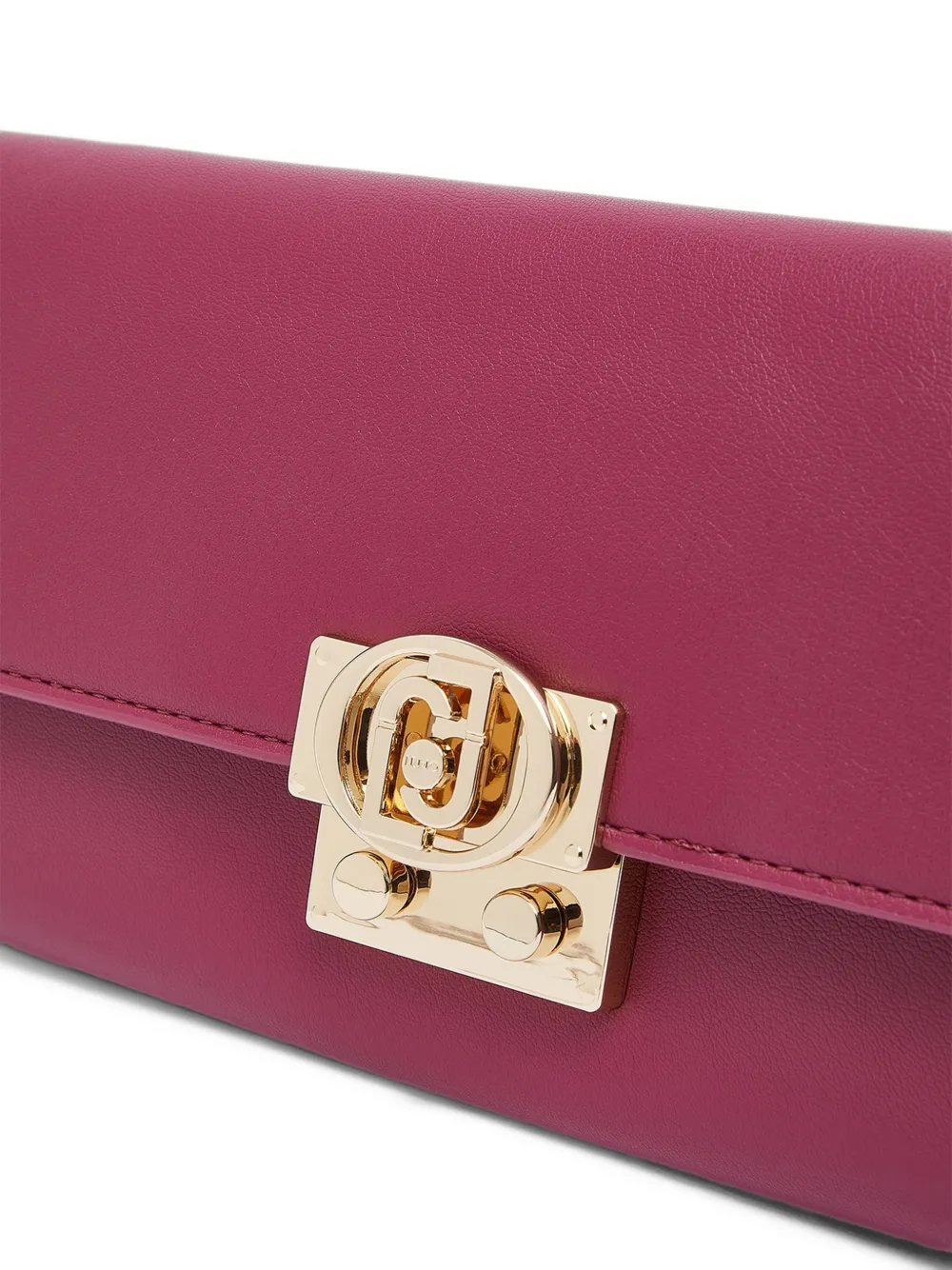 LIU JO logo-plaque medium pouch Roze