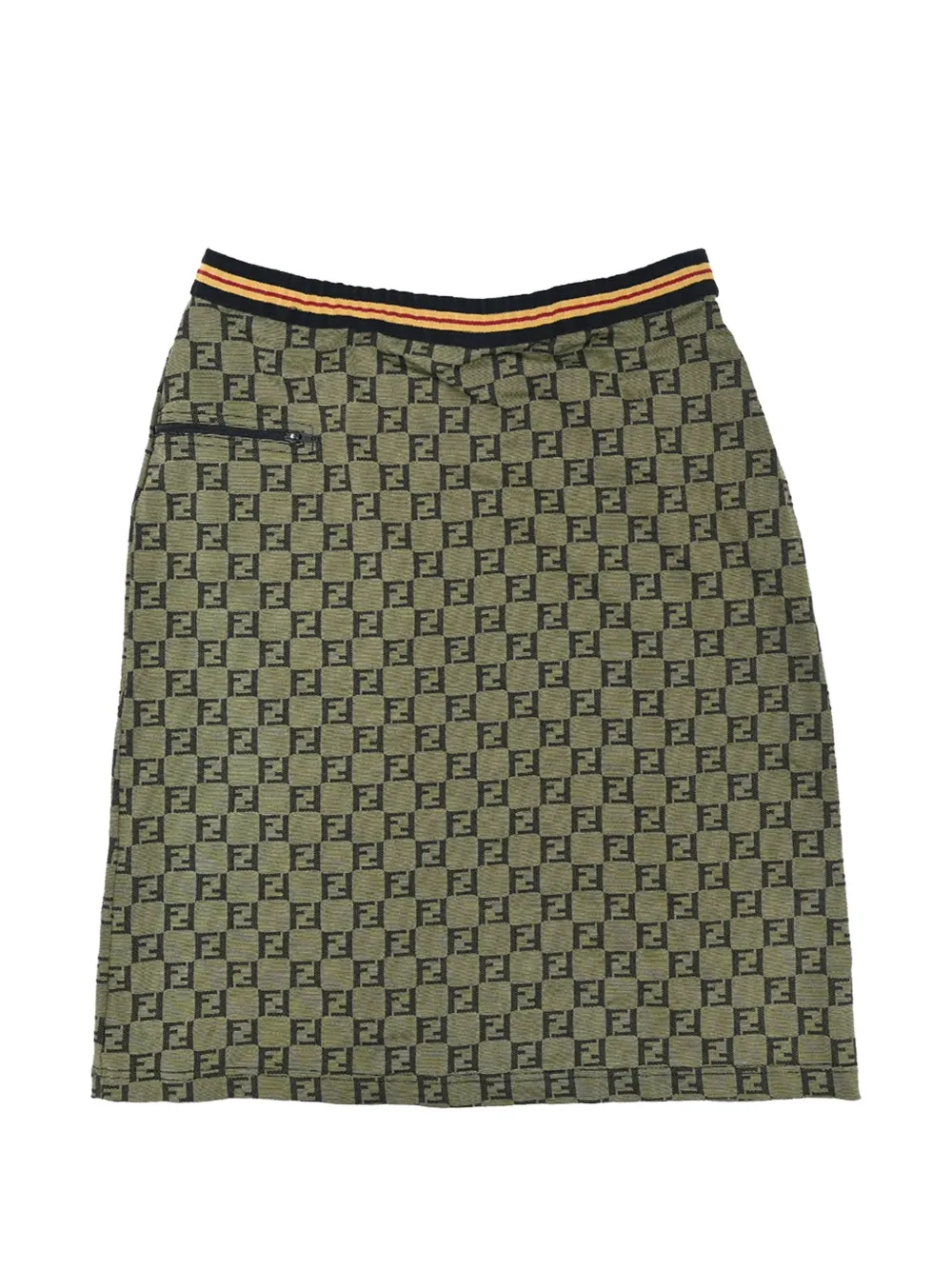 Fendi Pre-Owned Zucchino midi skirt - Grün