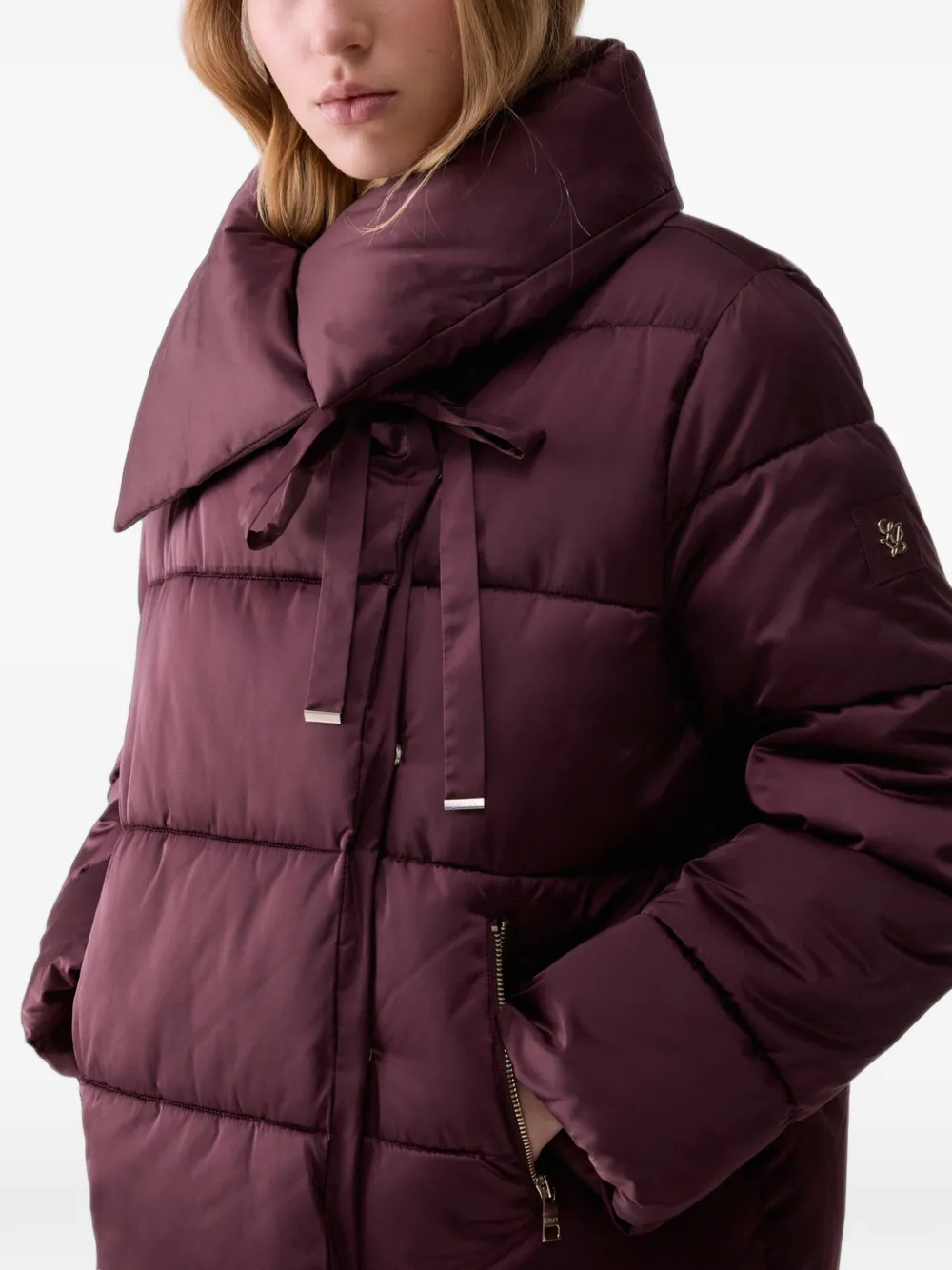 LIU JO padded jacket over in nylon glossy Rood
