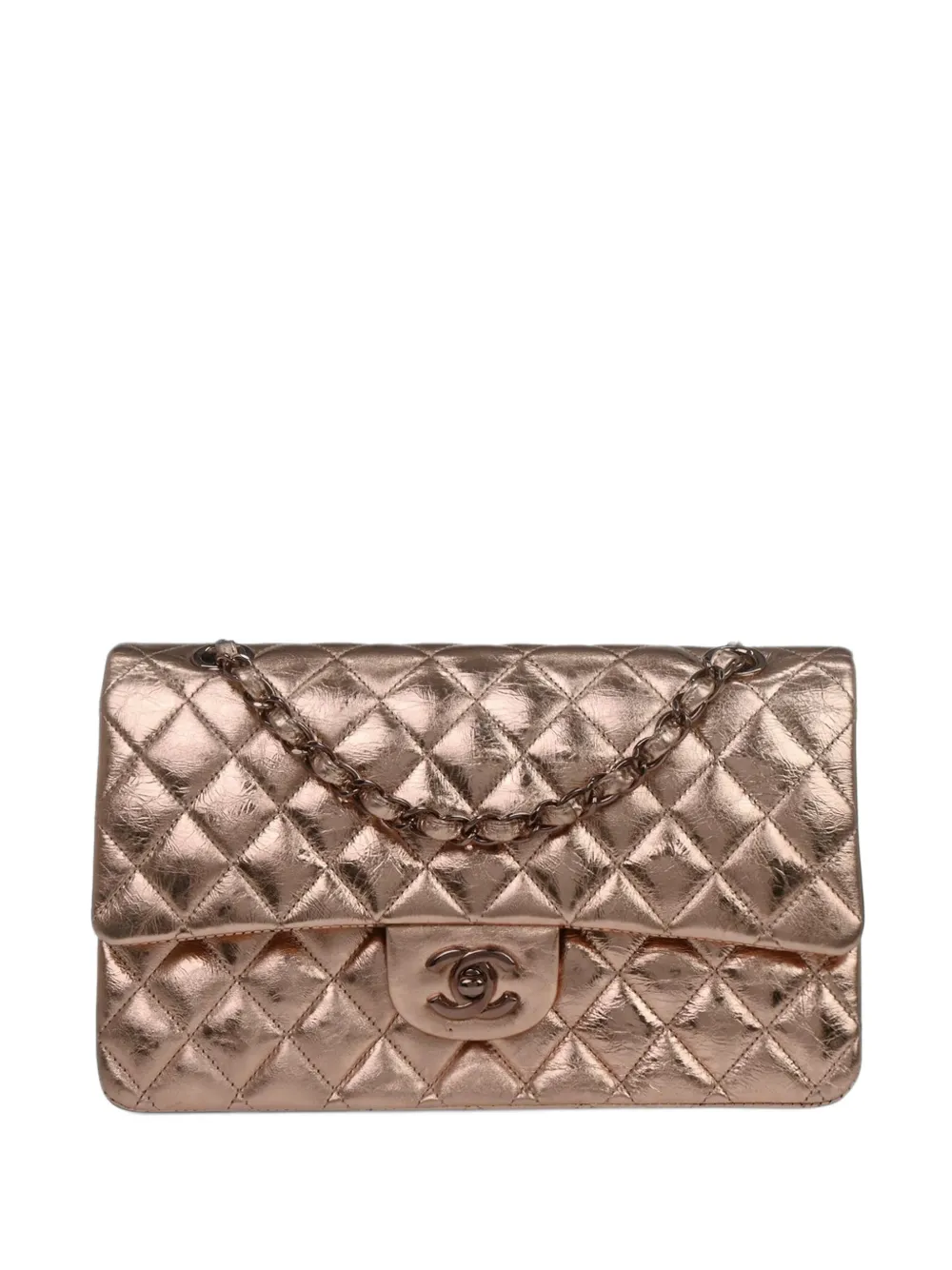 CHANEL Pre-Owned medium quilted Classic Double Flap shoulder bag - Gold