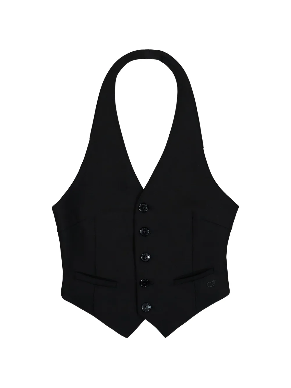 VETEMENTS open-back halterneck vest - Schwarz