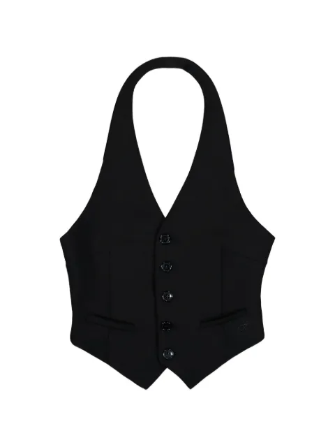VETEMENTS open-back halterneck waistcoat