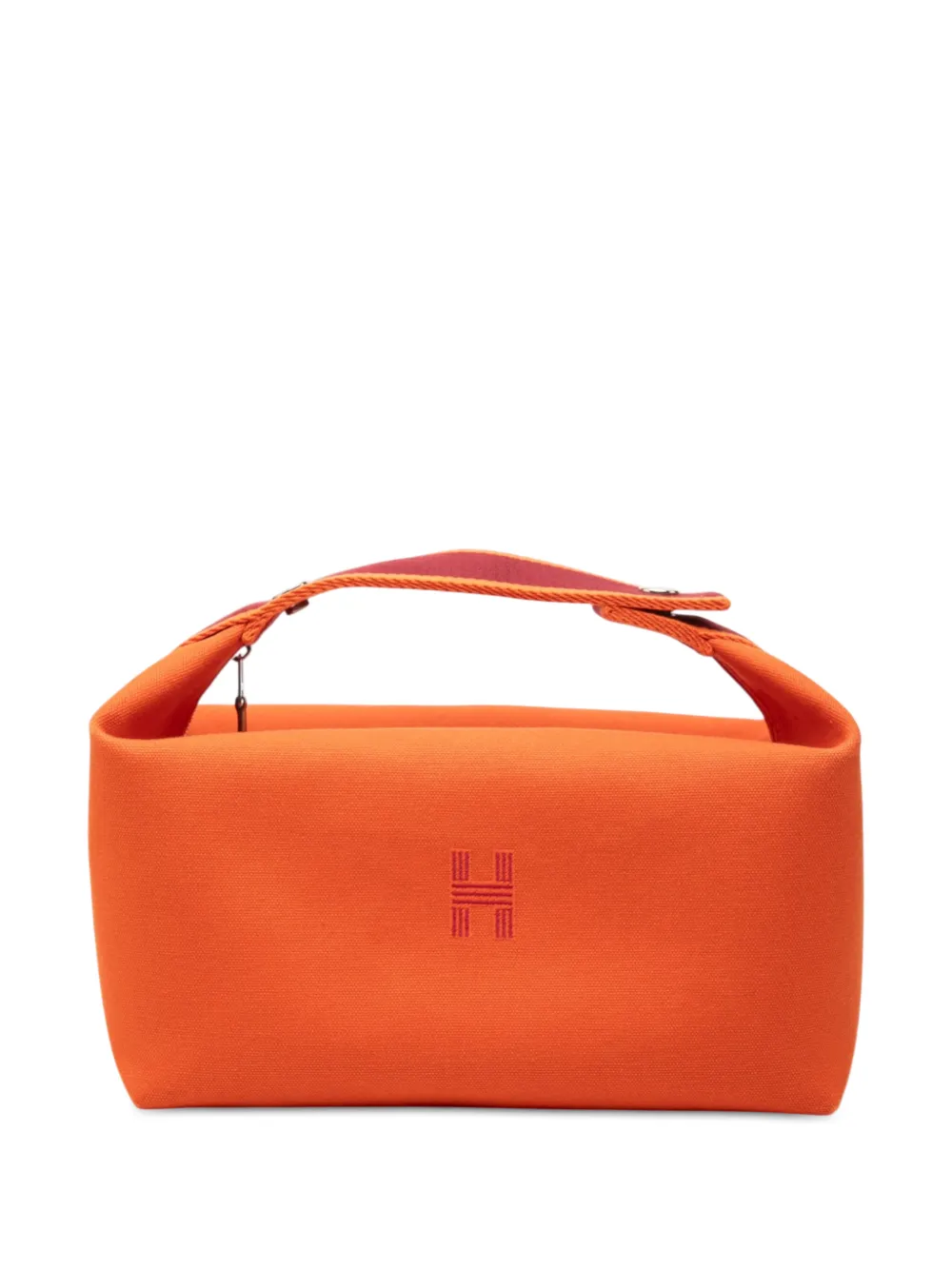 Hermès Pre-Owned 2010-2026 Large Toile Bride A Brac Case vanity bag - Orange
