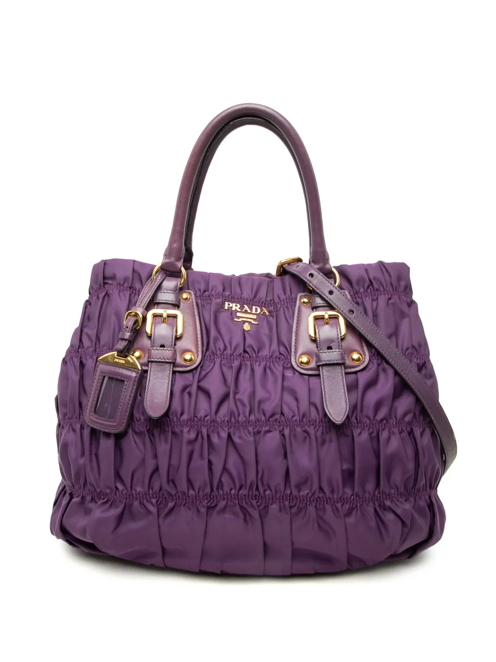 Prada Pre-Owned 2000-2013 Tessuto Gaufre satchel - Viola