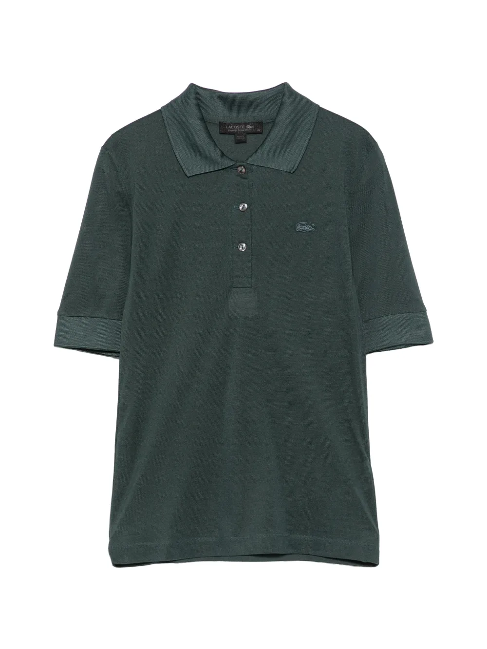 Lacoste logo-patch polo shirt Groen