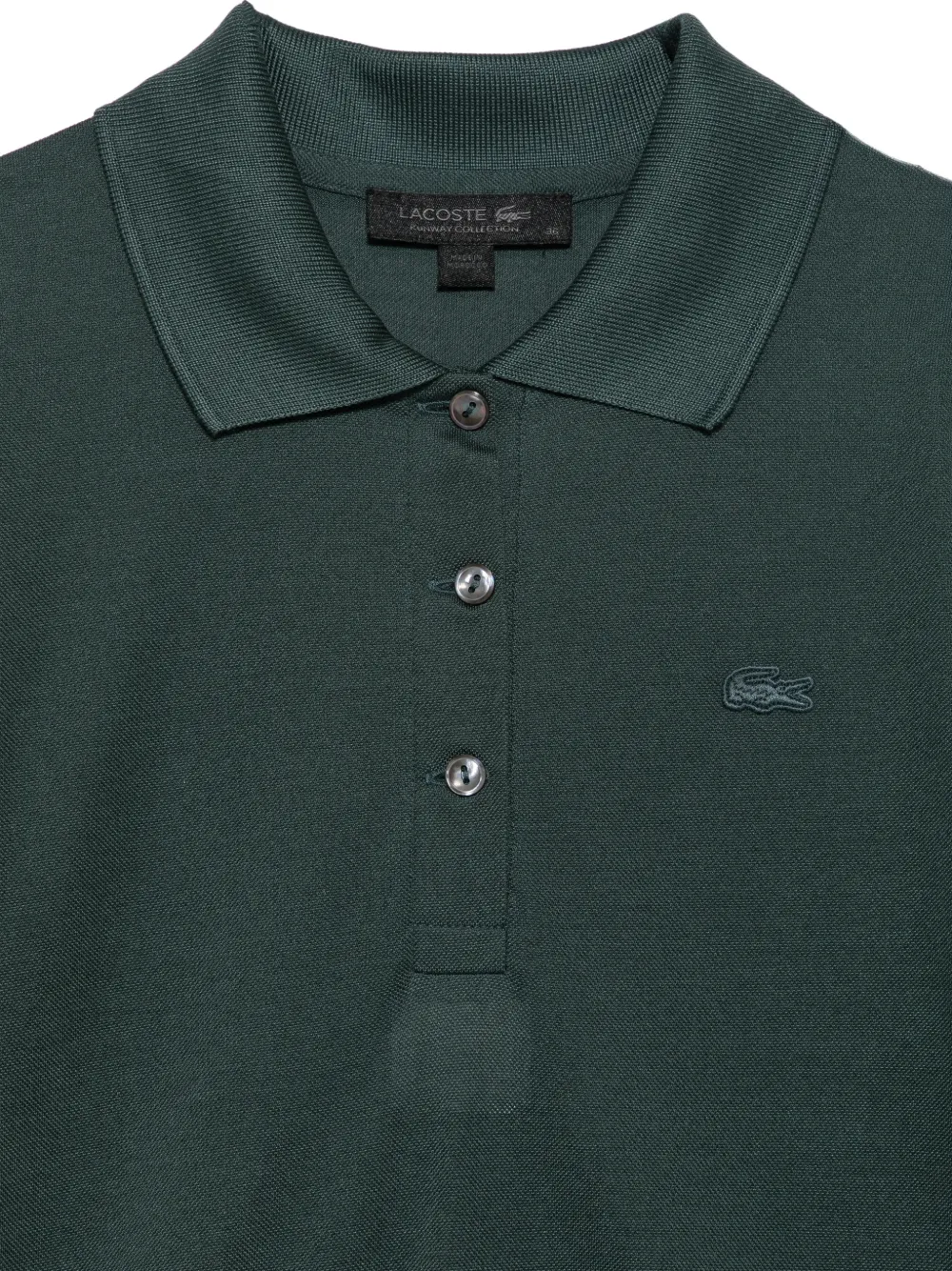 Lacoste logo-patch polo shirt Groen