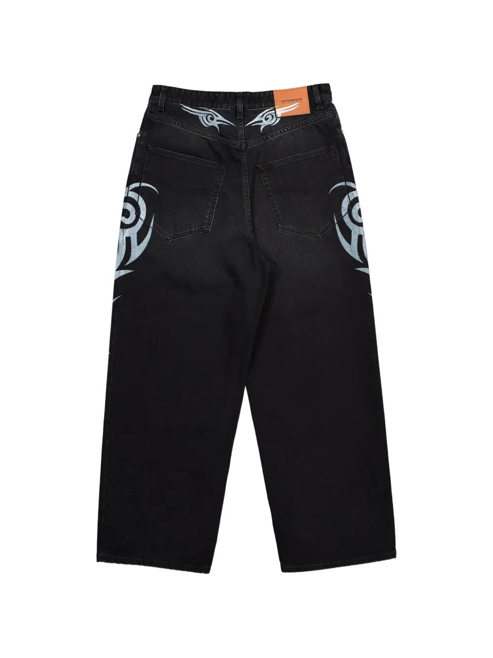 VETEMENTS Graffiti baggy jeans Zwart