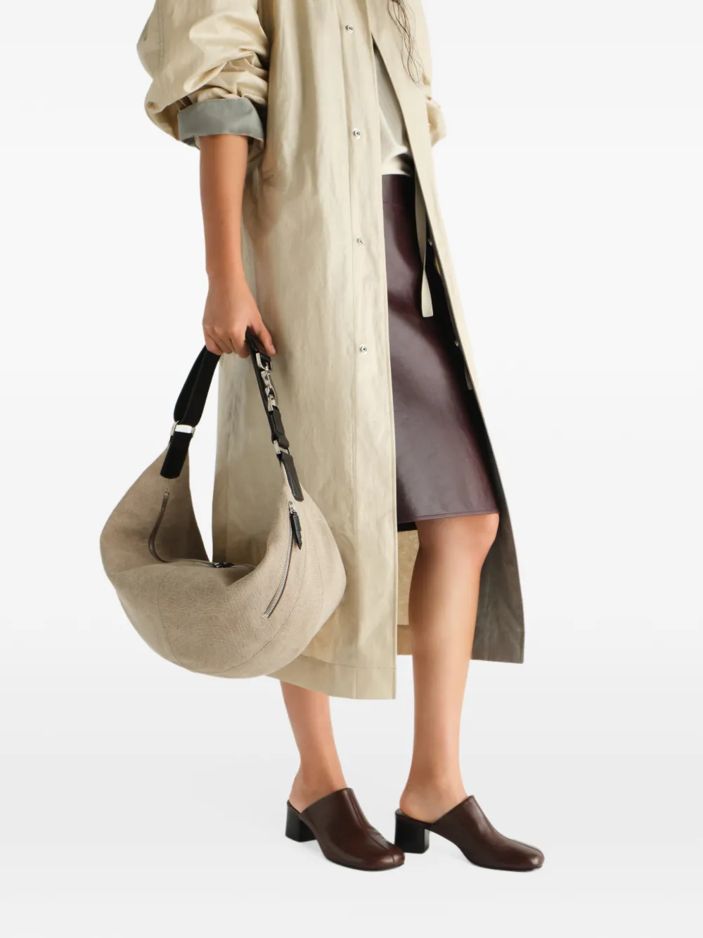 LEMAIRE Quiver Clip shoulder bag Beige