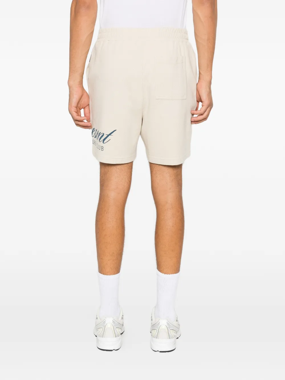 Represent Owners' Club logo-print track shorts Beige