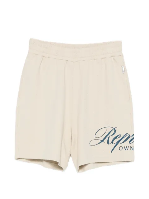 Represent Owners' Club logo-print track shorts