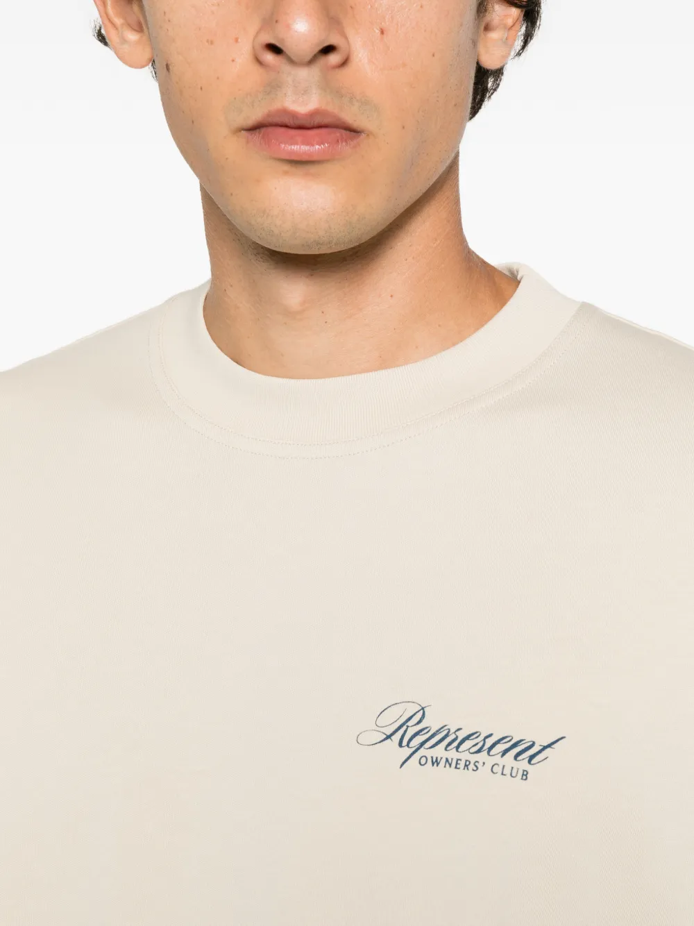 Represent Owners' Club logo-print T-shirt Beige