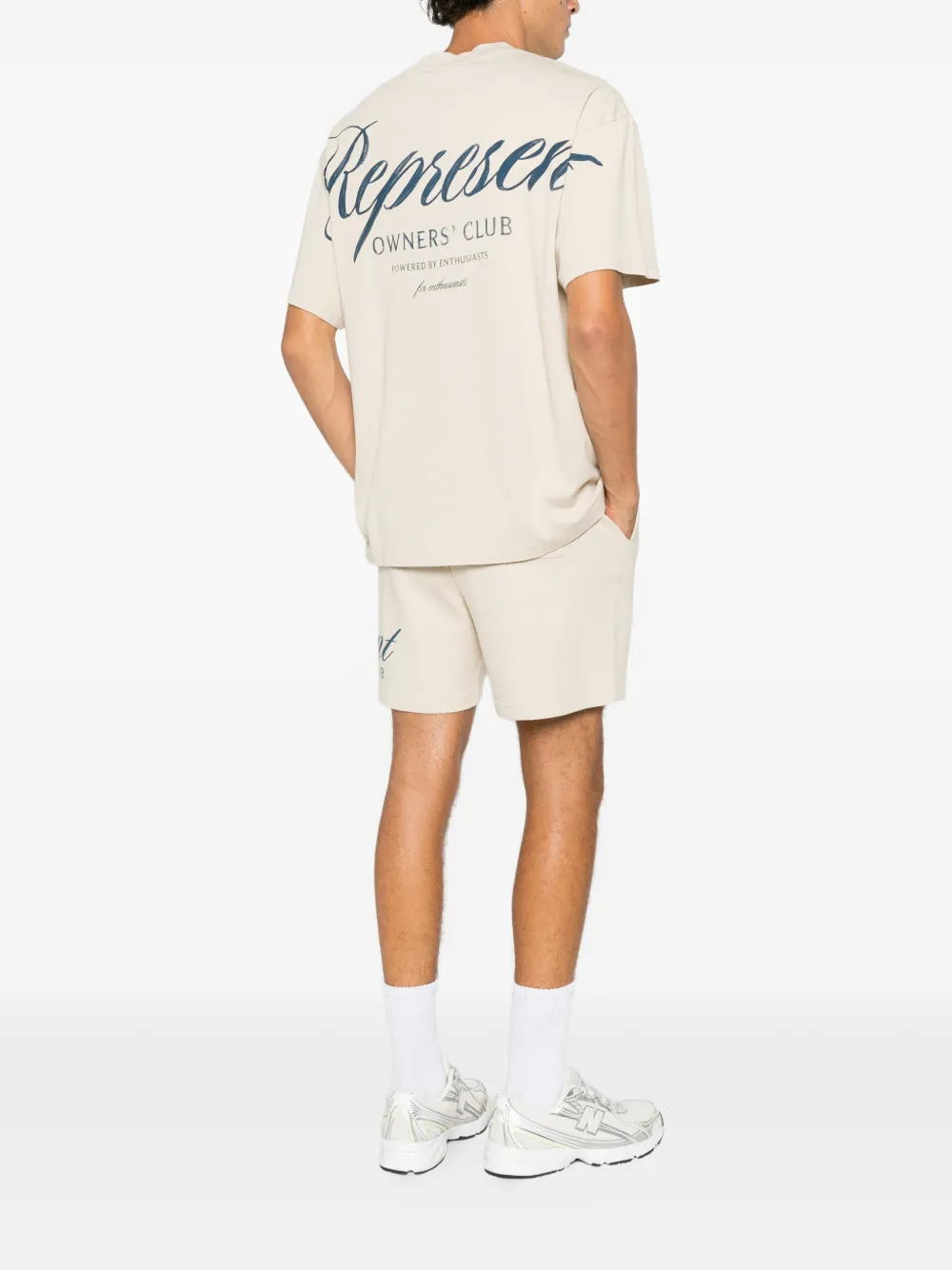 Represent Owners' Club logo-print T-shirt Beige