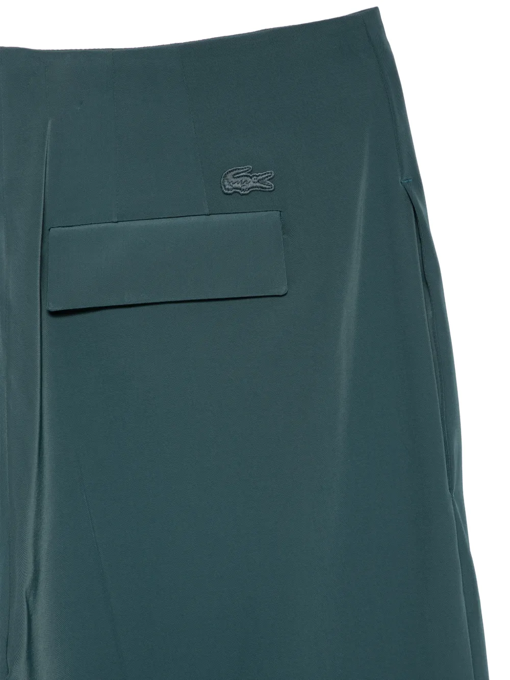 Lacoste Plooibroek met wijde pijpen Groen