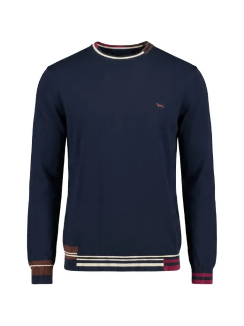 Harmont & Blaine logo-embroidered striped-trim sweater