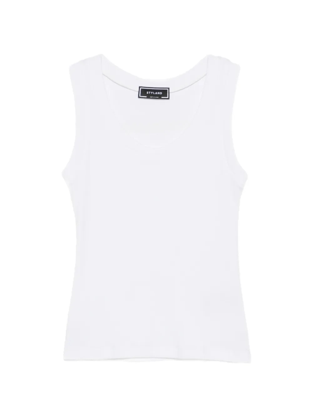 STYLAND ribbed-knit tank top - Bianco