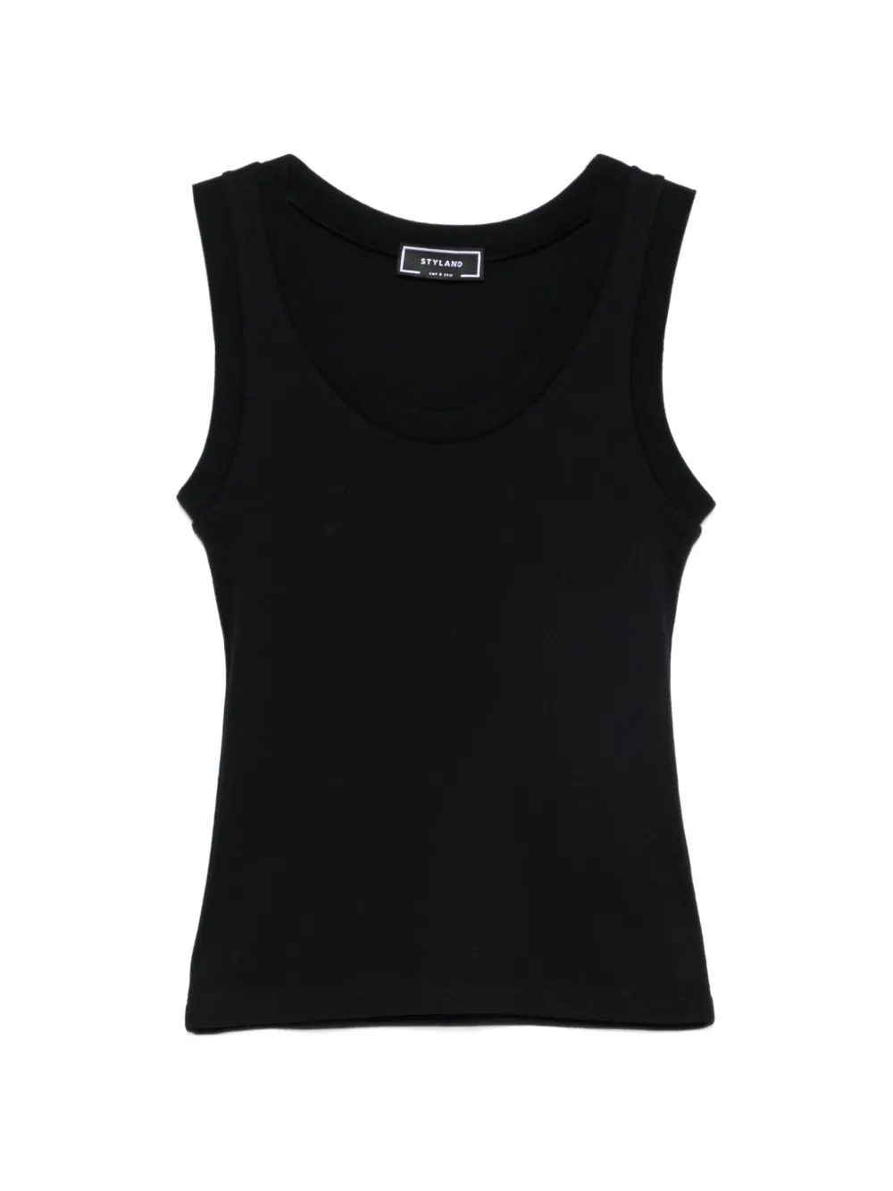 STYLAND ribbed-knit tank top - Nero