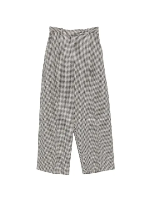 STYLAND houndstooth-pattern carrot trousers