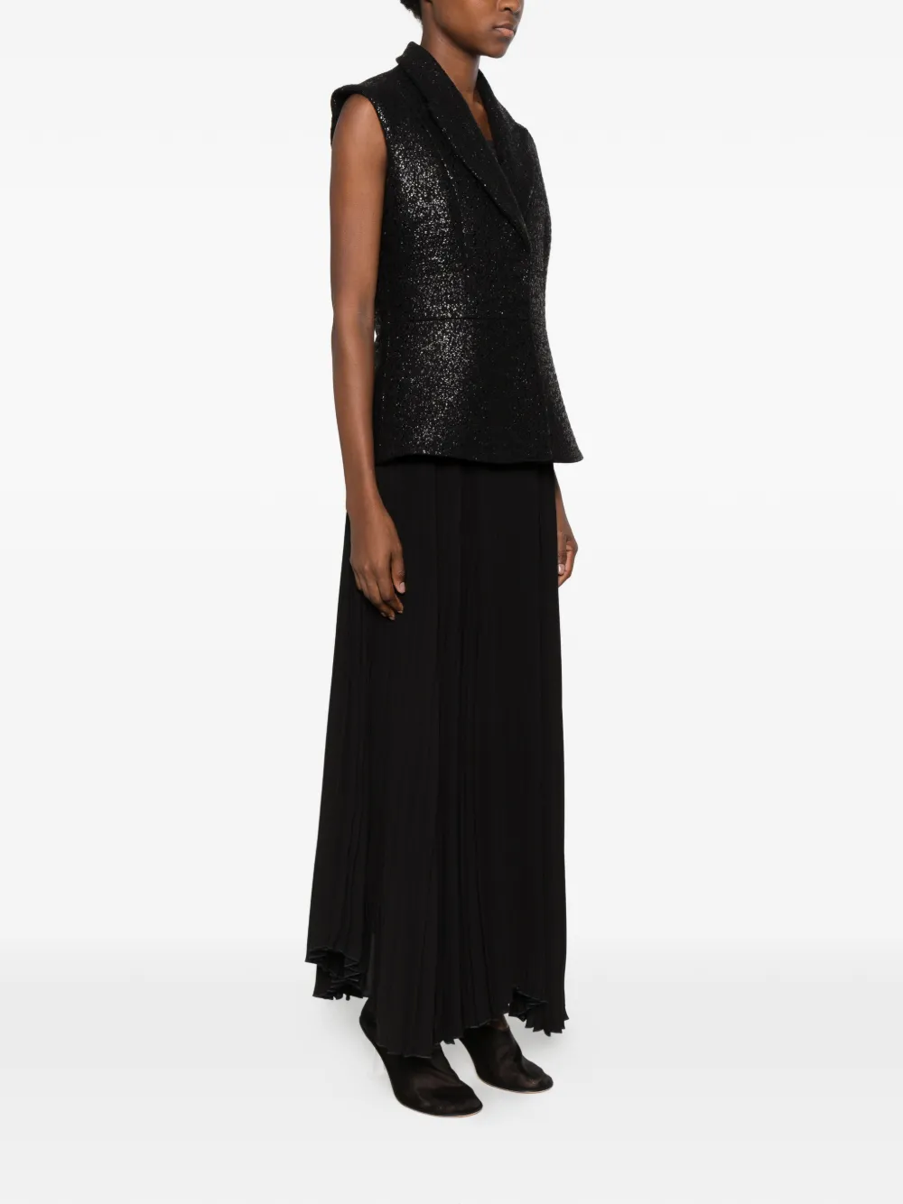 STYLAND single-breasted waistcoat Zwart