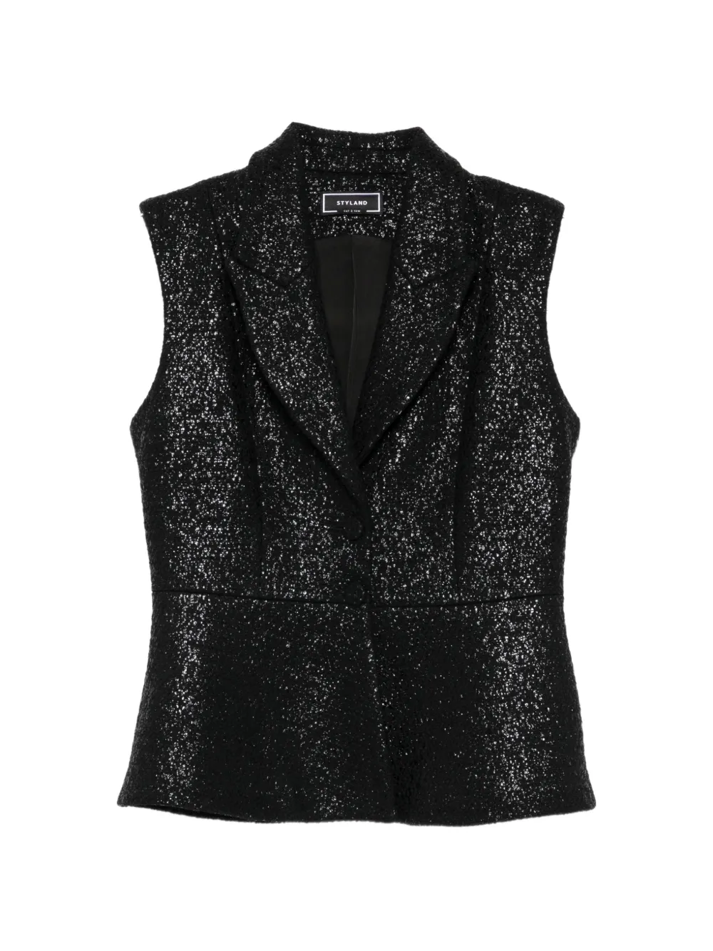 STYLAND single-breasted waistcoat - Black