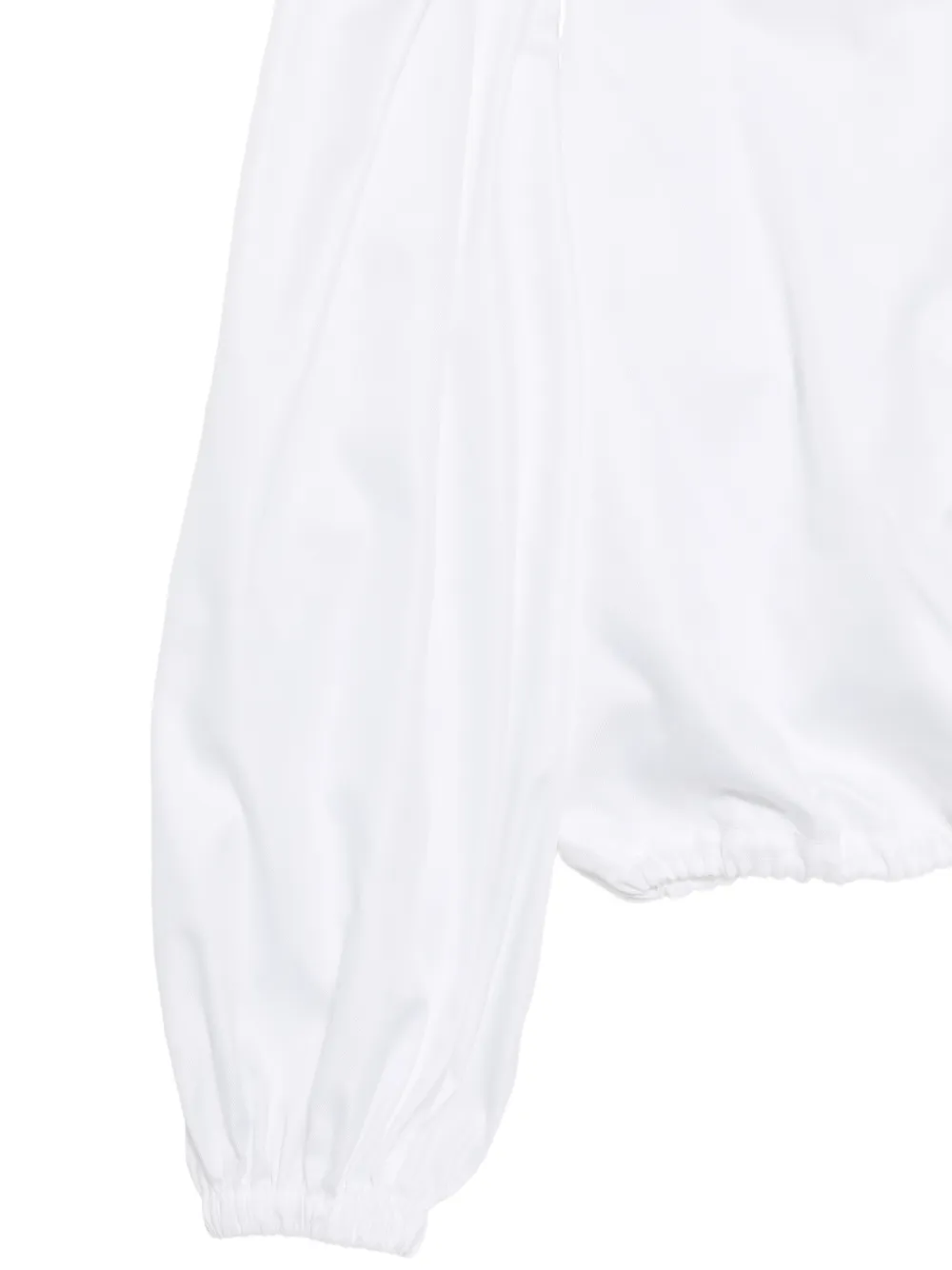 STYLAND wrap-style puff-sleeve blouse Wit