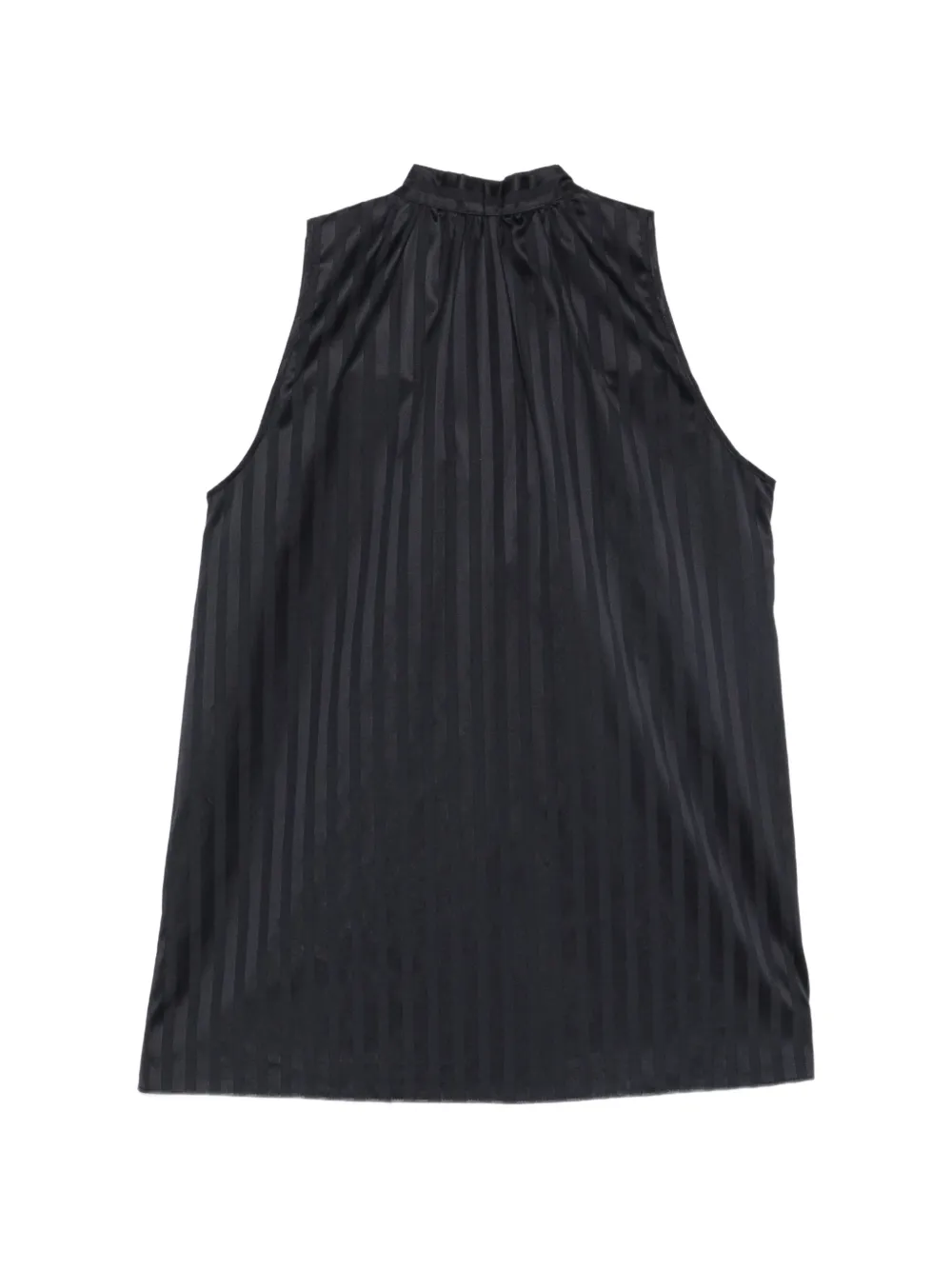 STYLAND pussy-bow sleeveless top Zwart