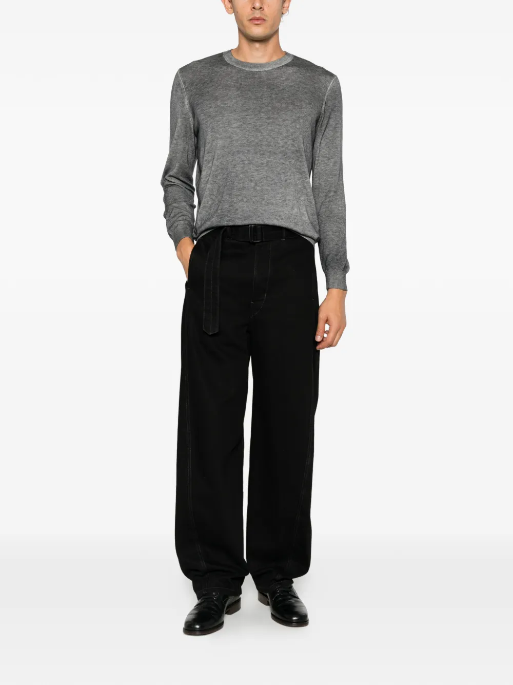 Avant Toi crew-neck knitted sweater Grijs