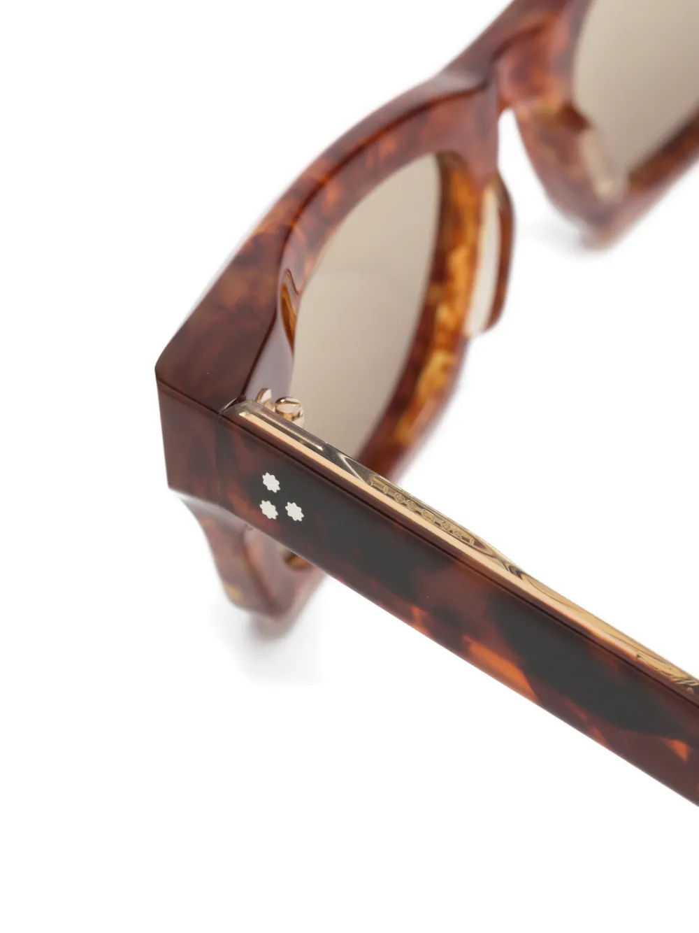 Jacques Marie Mage Dealan tortoiseshell-effect rectangle-frame sunglasses Bruin